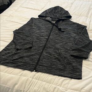 Joe Fresh Active Black and White Zip-Up